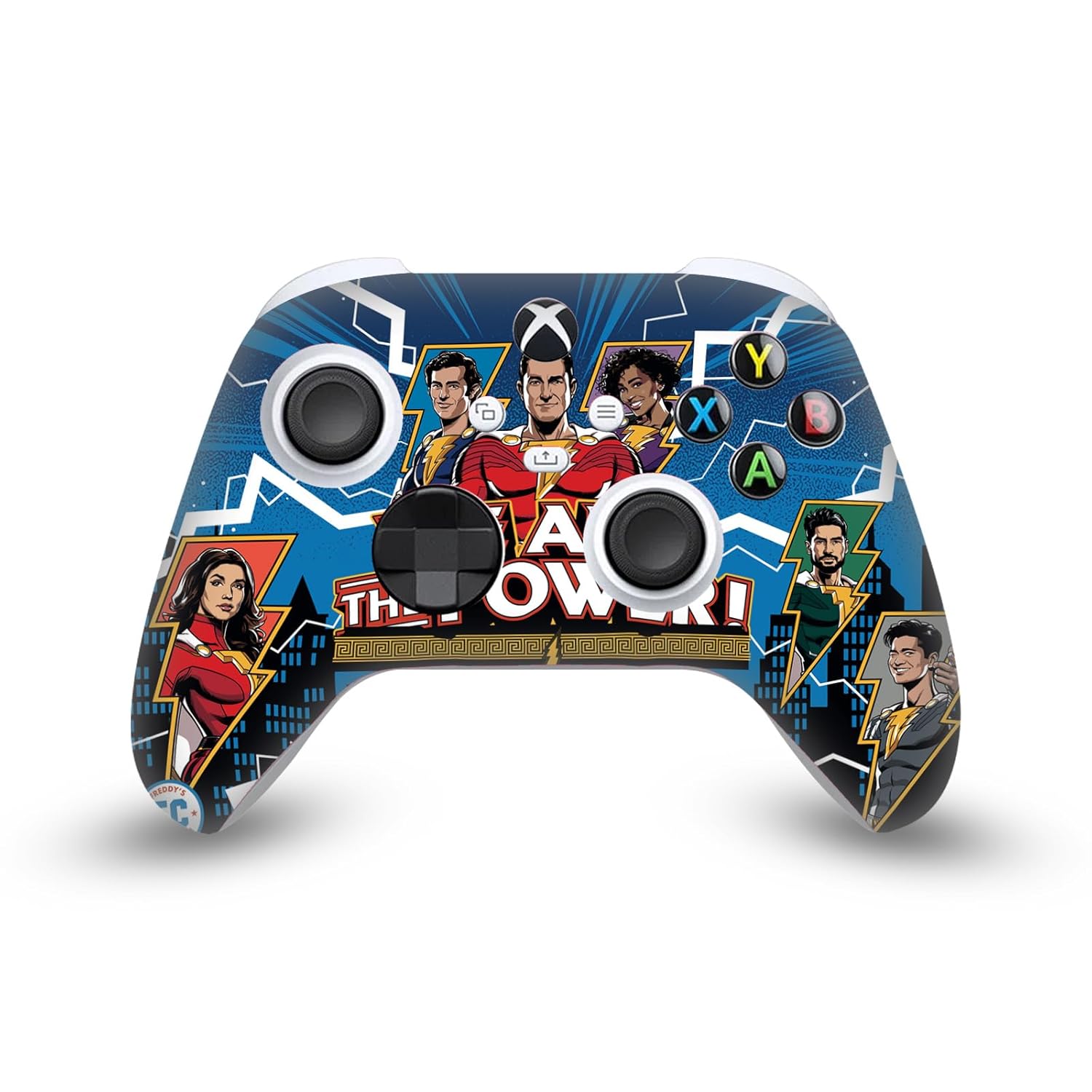 Head Case Designs Officially Licensed Shazam!: Fury Of The Gods Comic Graphics Game Console Wrap and Game Controller Skin Bundle Compatible With Xbox Series S Console & Controller Bundle