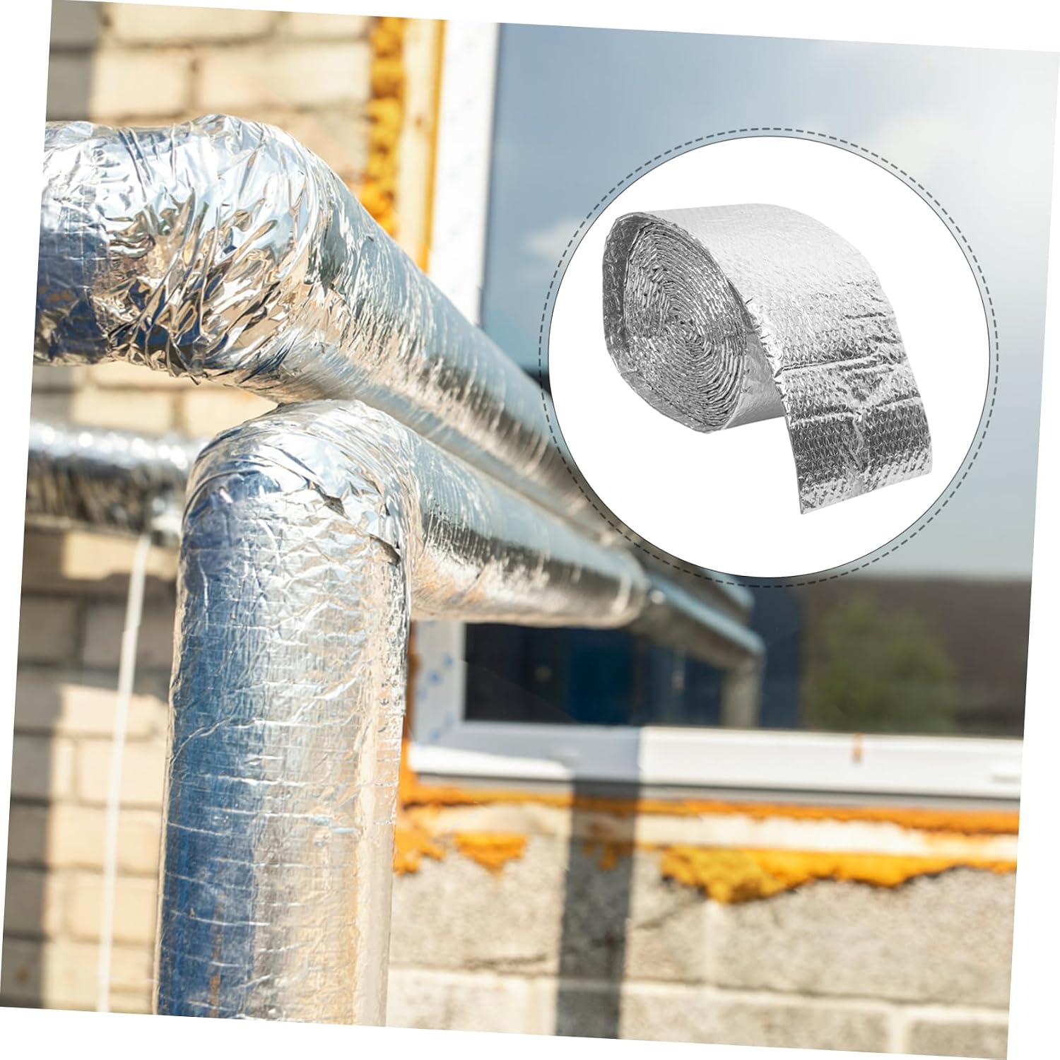 SHINEOFI 1Roll Reflective Thermal Insulation Film Bubble Foil for Roofs Walls and Greenhouses Durable Laminated Material for Year Temperature Control