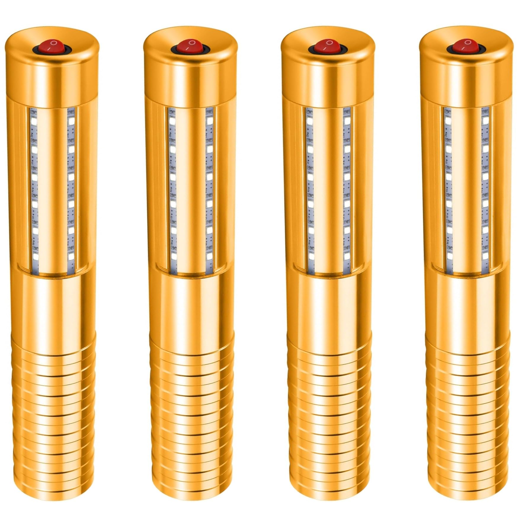 LED-Stroboskoplicht, 4 Stück, Stroboskoplicht, Champagnerlicht, wiederaufladbar, für Bühne, Disco, Hochzeit, Party, Konzert, Eventbar, Gold