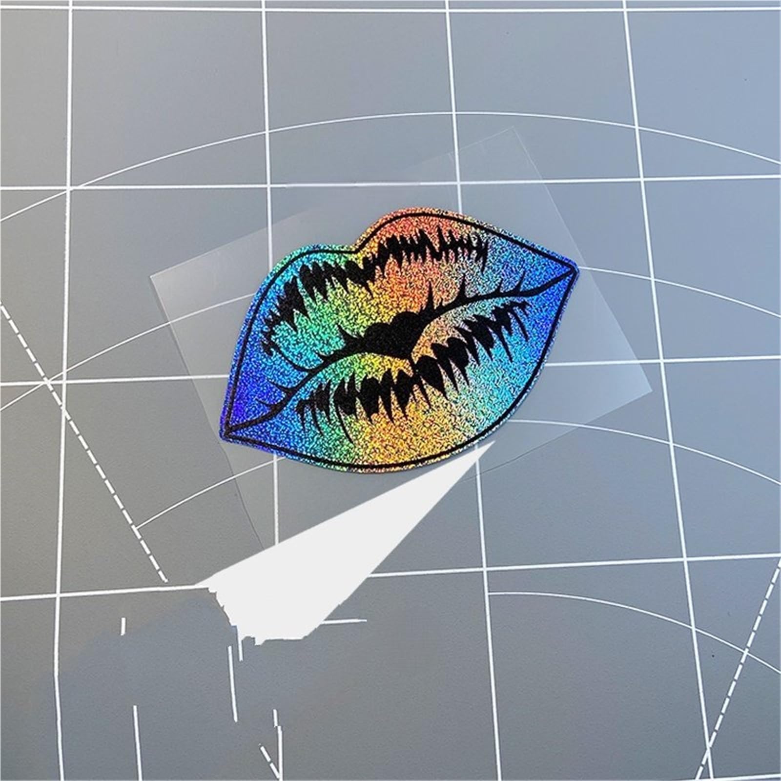 HAfgDJ 1pc Sexy Lip Vibe Decal, Waterproof for Motorcycle Bumper Helmet Skateboard Universal Sticker
