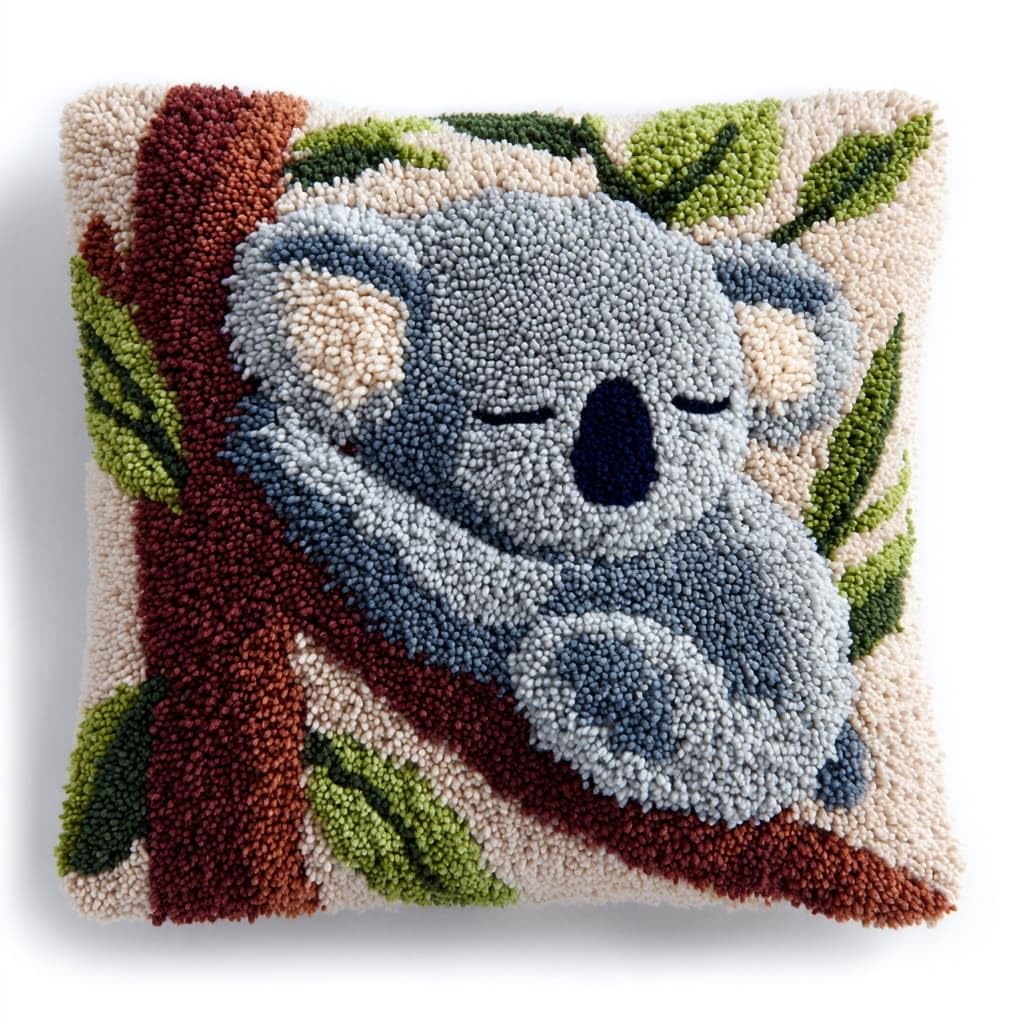 WallustrioaW Latch Hook Cushion Kits,Koala Animals
