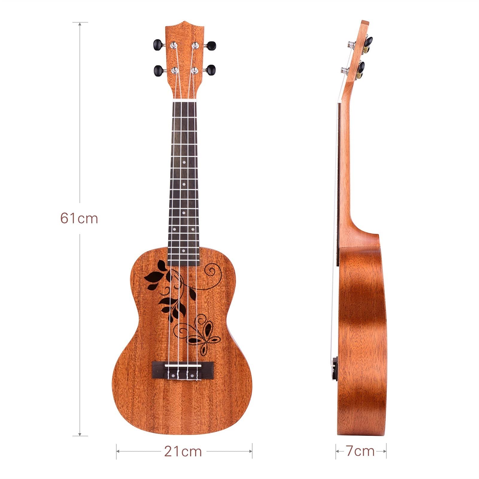 Ukulele koncertowe Początkujący Ukulele 23- calowy Zestaw Koncertowy Ukulele Kit 4- string Acoustic Acoustic Hawajski Ukulele Z Tarderem Piano Tuner Ukulele String Pickup