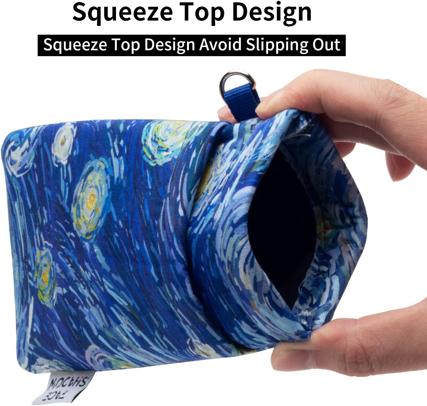 Face Shadow Double Glasses Case Soft Eyeglass Case For Women Men Squeeze Top Sunglasses Case With Cleaning Cloth - Image 2