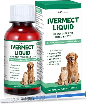 Dewormer for Dogs and Cats, Broad Spectrum Digestive Support, Removal of Hookworms, Lungworms, Pinworms & Roundworms, Tapeworms, Whipworms, Internal Wellness Care
