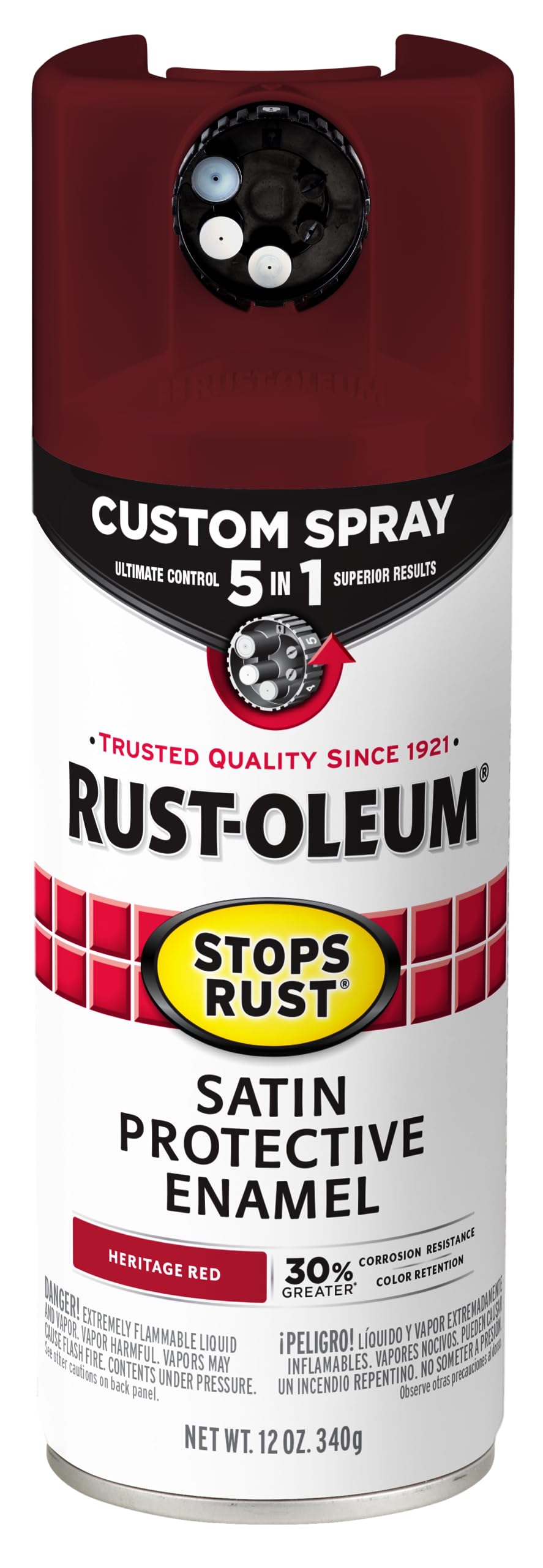 Rust-Oleum 376880 Stops Rust Custom Spray 5-in-1 Spray Paint, 12
