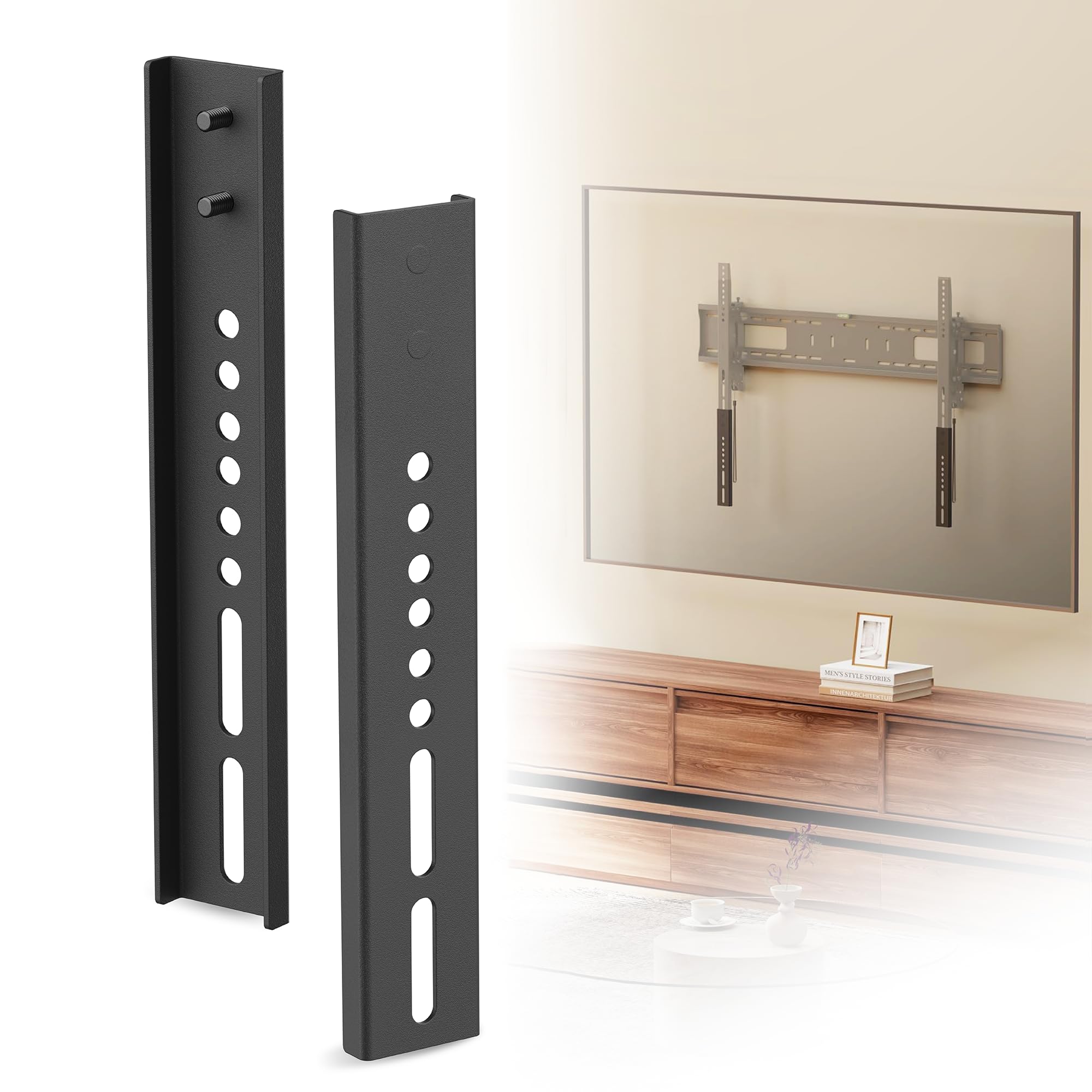 ynVISION.DESIGN Extensor vertical VESA para YN-BIGTV Soporte de pared inclinable avanzado para TV (brazos de extensión, paquete de 1)