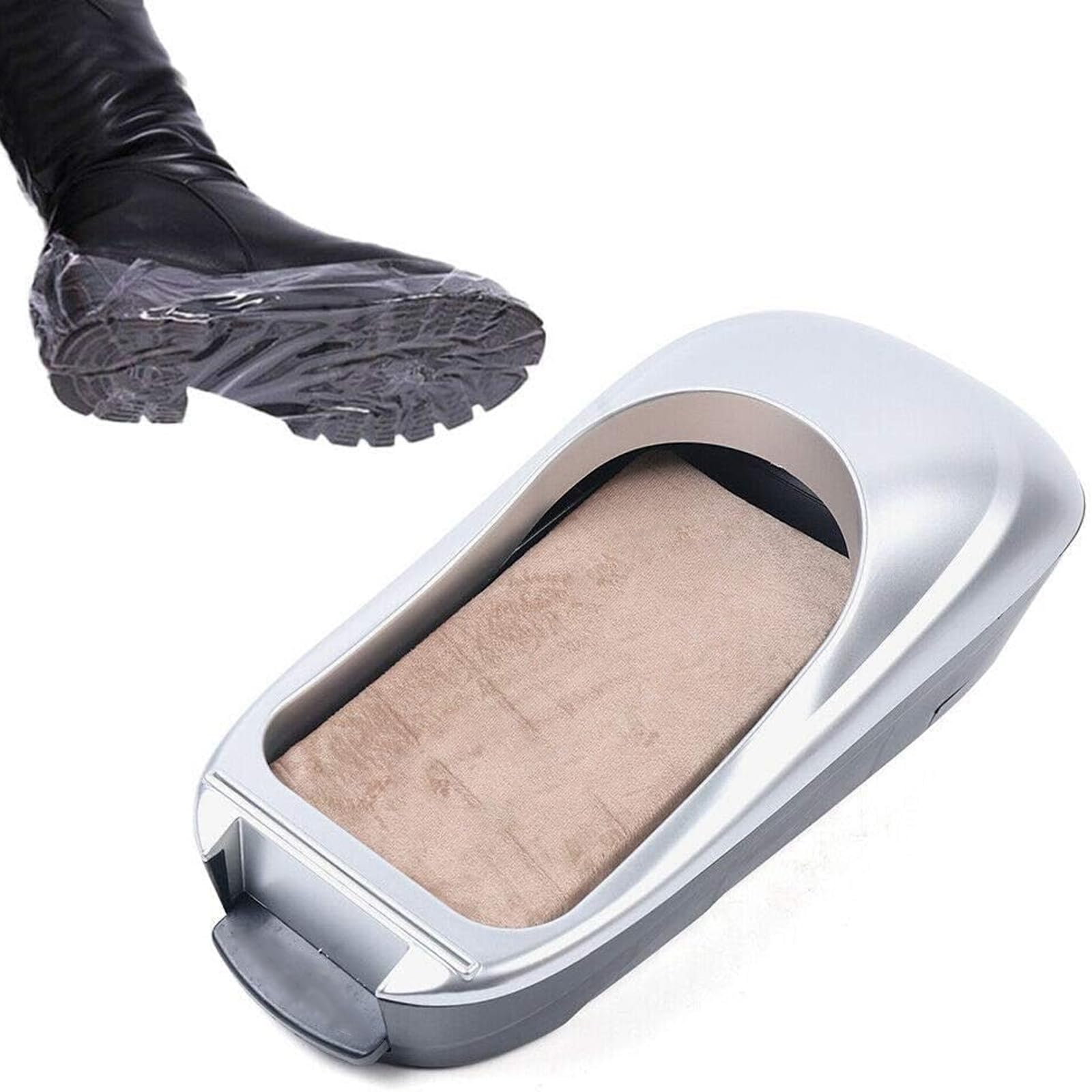 Dispensador Automático De Cubrezapatos Desechables: Una Solución Práctica para Envolver Zapatos En Casa, La Oficina Y Tiendas. Protección De Calzado Eficiente E Higiénica. Silver