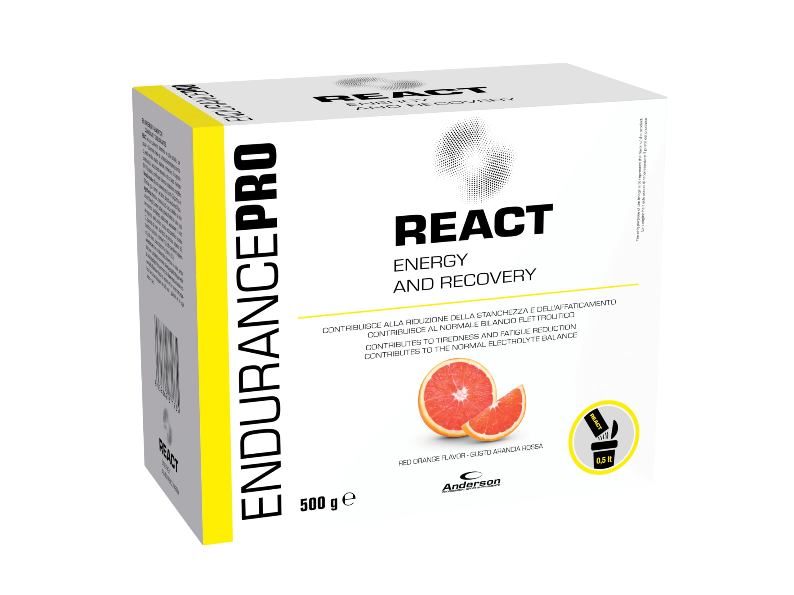 INTEGRATORE DI SALI E VITAMINE CON CARNITINA ANDERSON REACT 20 BUSTINE (l'imballaggio può differire)
