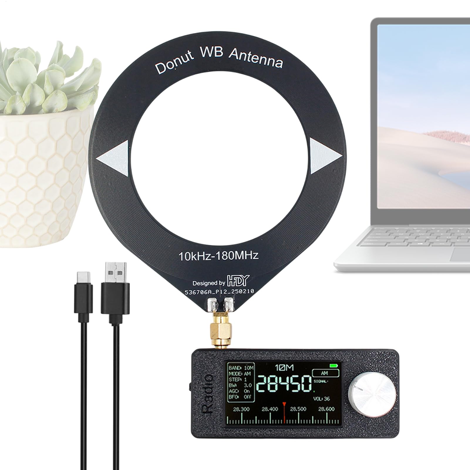 Receptor de radio HAM Radio Master, tamaño de bolsillo, pantalla IPS de 1,9 pulgadas con antena, pantalla HD, compacto para viajes a casa al aire libre