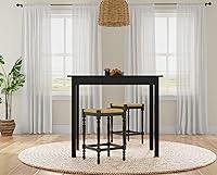 Vista 4 de Carolina Chair & Table Tavern - Mesa rectangular de bar, elegante acabado en varios pasos, 4 patas rectas, muebles de madera maciza, mesa