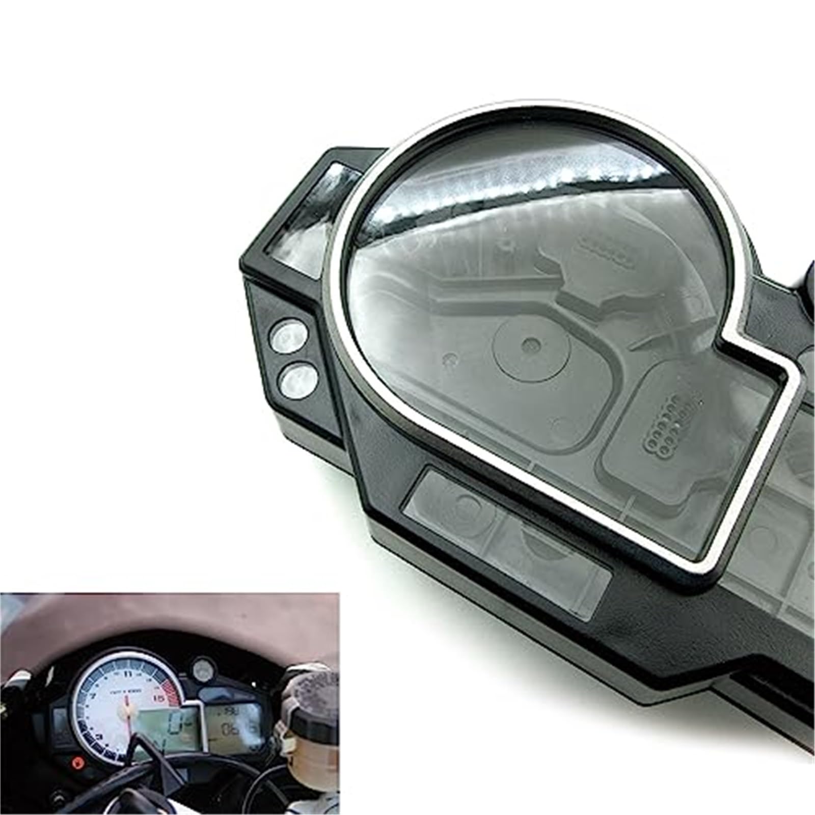 Juego de cubierta de caja de instrumentos de tacómetro de calibre de velocímetro de motocicleta, for S1000RR HP4 2009 2010 2011 2012 2013 2014 velocímetro Cubierta de la carcasa del medidor de