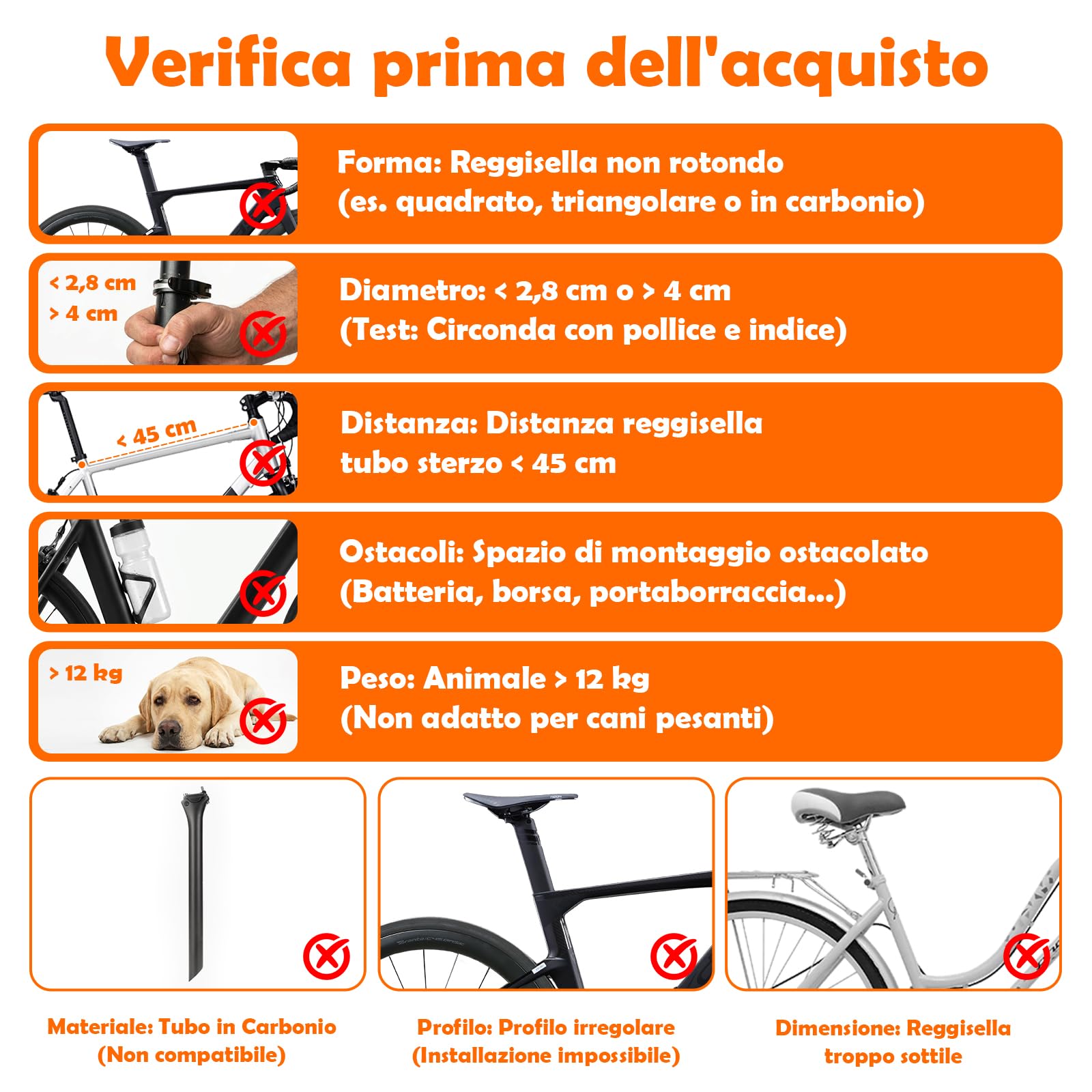 Cestino per Cani per Bicicletta Anteriore fino a 12KG, Cestino per Cani per Bicicletta con Piatto di Fondo Robusto e Sicuro, Sedile in Nylon Resistente all'Acqua e Antigraffio e Chiusura in