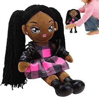 Schwarze Puppen, afrikanische Plüsch, realistisches Kleinkindspielzeug, Rollenspiel, Geburtstag, Geburtstag 11,81 Zoll für Mädchen, Vorschulbildung, Kindertagesstätten, so