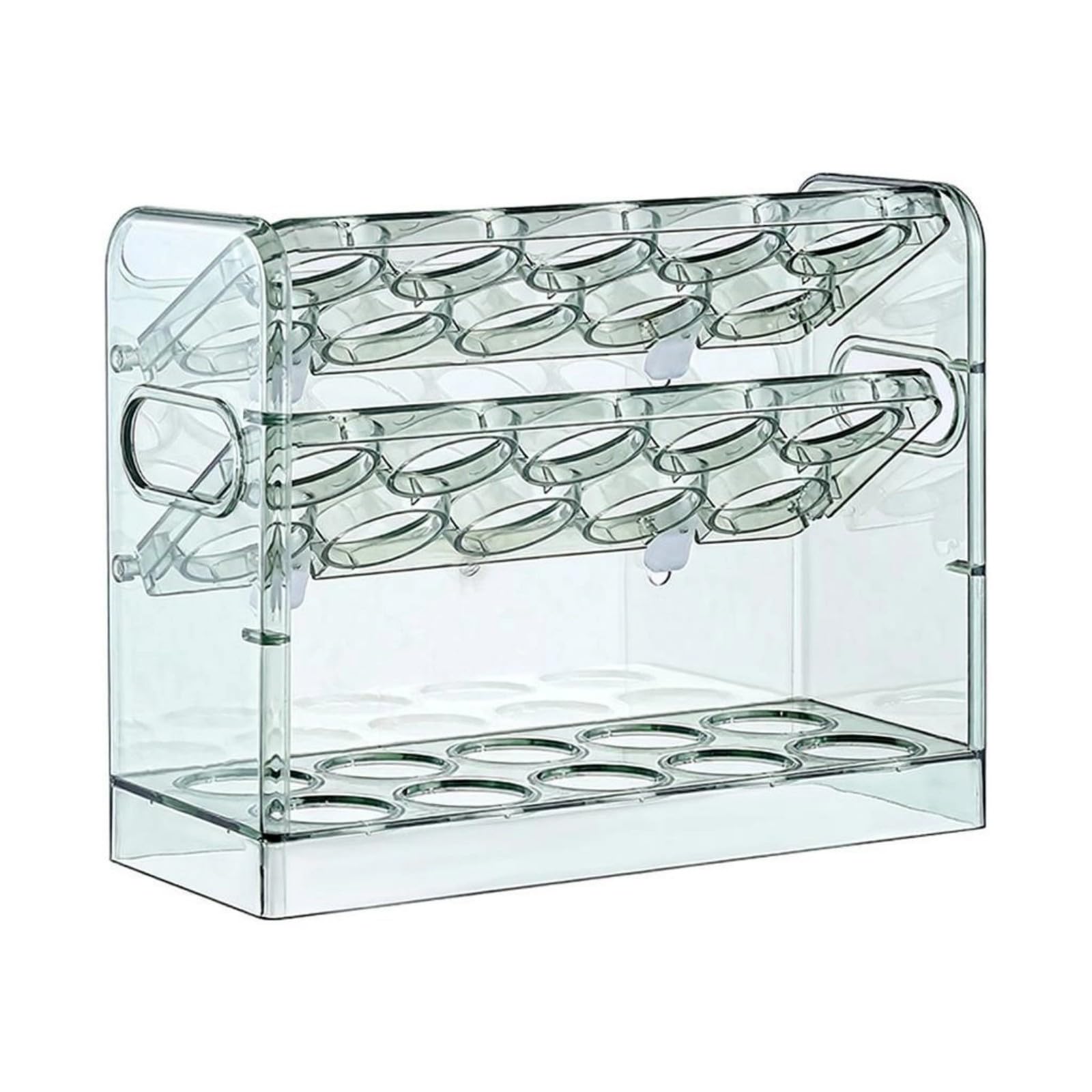 NEWFT Fridge Mounted Eggs Holder with Visible Layers for Easy Counting and Organized Chicken Eggs Placement Refrigerator Planner