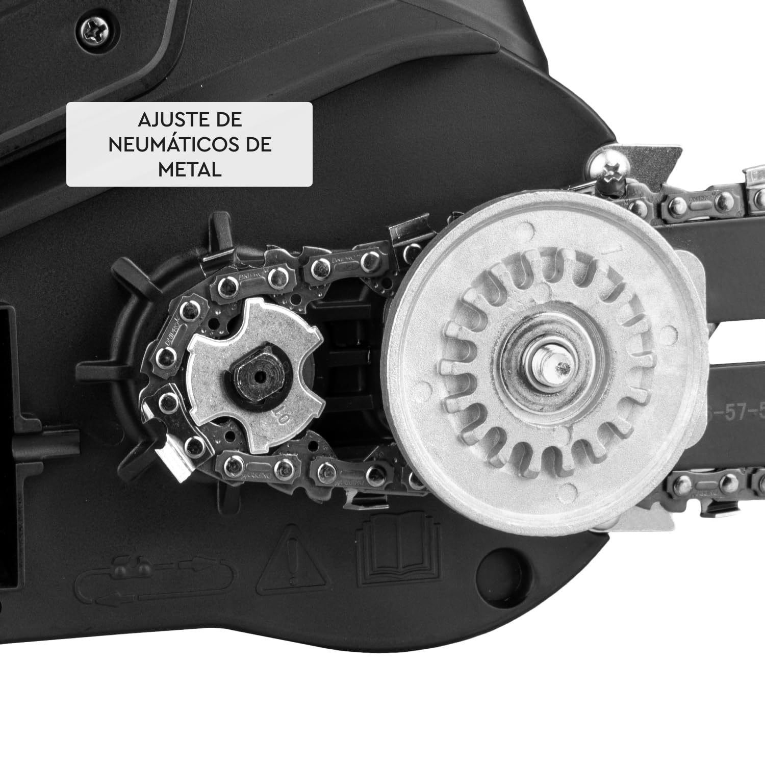 Motosierra a Batería DCS-201BC Dual 2x20V - Espada de 40 cm, Velocidad de Cadena 16 m/s, 8000 RPM, Cadena 3/8” - Peso 4 Kg, Freno de Seguridad - Incluye 2 Baterías 4 Ah y Cargador Dual - Por Dnipro-M