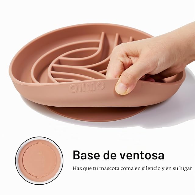 Foto 7 de 8 de OHMO Comedero Perro Antivoracidad para Gatos y Perros(Árbol de la Vida),Comedero de Silicona con Ventosa…