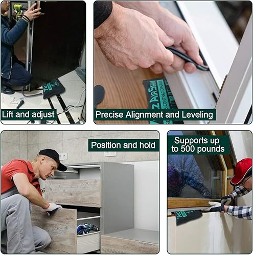 Miniatura 6 de Bolsa de cuña de aire, paquete de 3 bombas de bolsa de cuña de aire de grado comercial, kit de nivelación profesional y herramienta de alineación