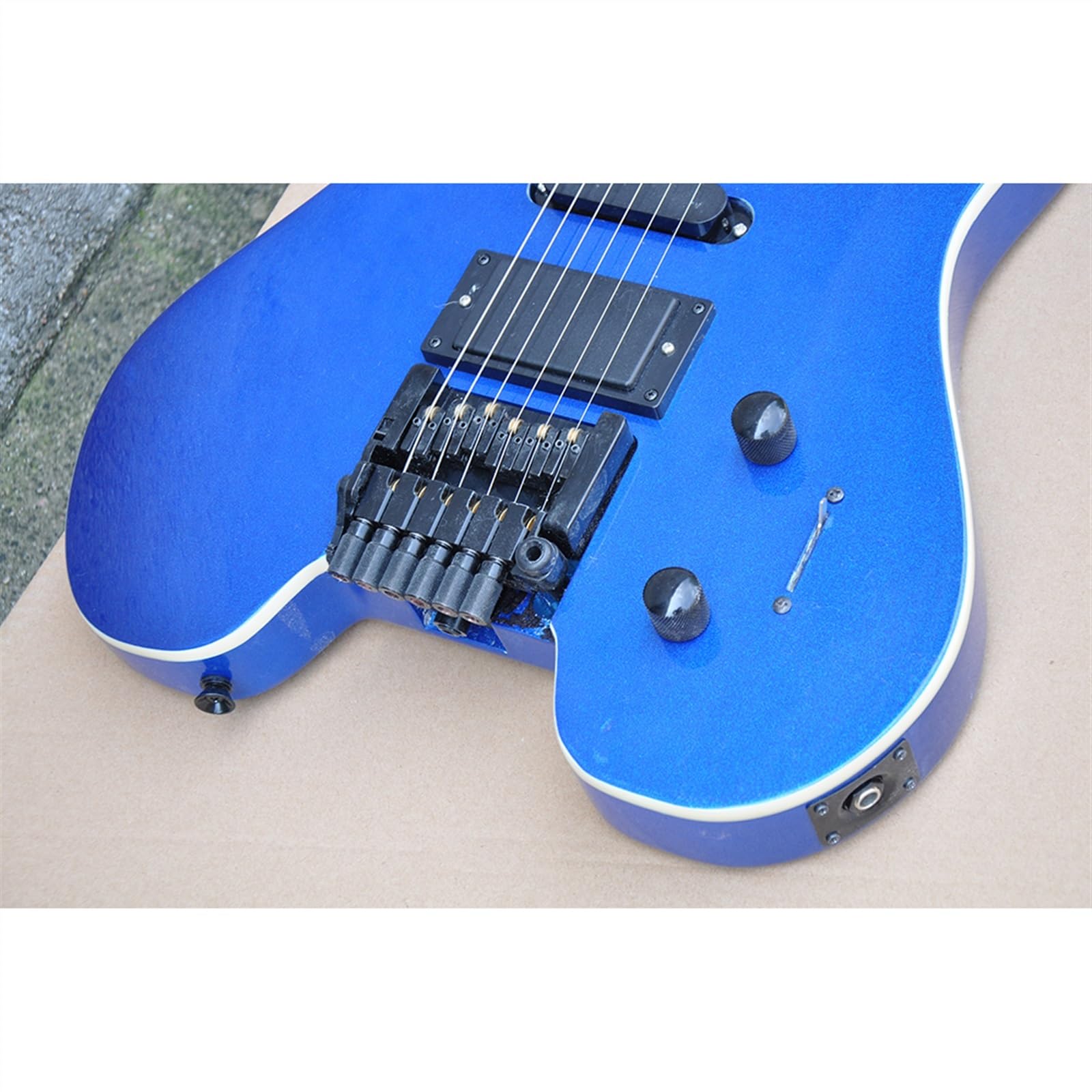 Niebieska 39-calowa 24-progowa Bezgłowa Gitara Elektryczna Z Palisandrową Podstrunnicą Początkujący Bezgłowy Gitara Elektryczna