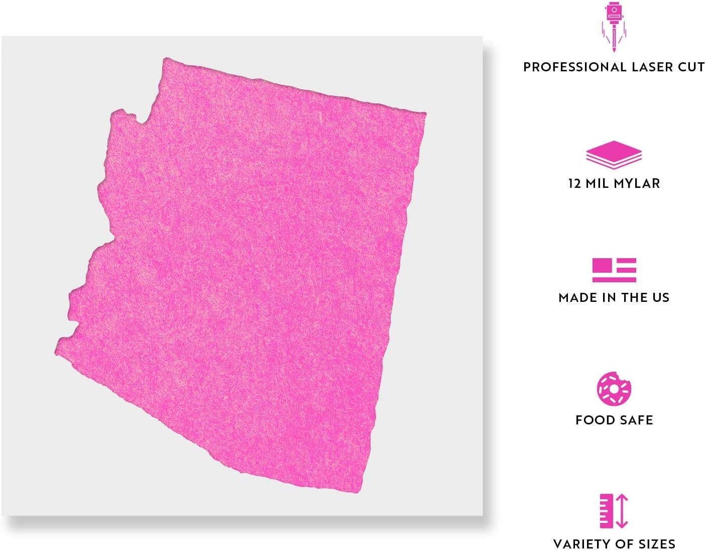 Arizona State Stencil - Southwest Decor, Arizona Stencil, Az, Scrapbooking, Arizona State