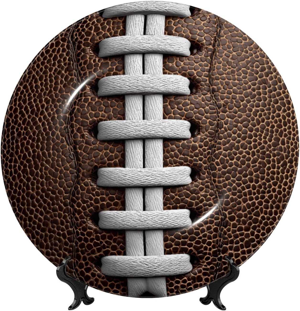 Rugby Skin Style Ceramic Plate Display Home Display With Stand Wall Hanging Plate For Home Decor 10 Inch