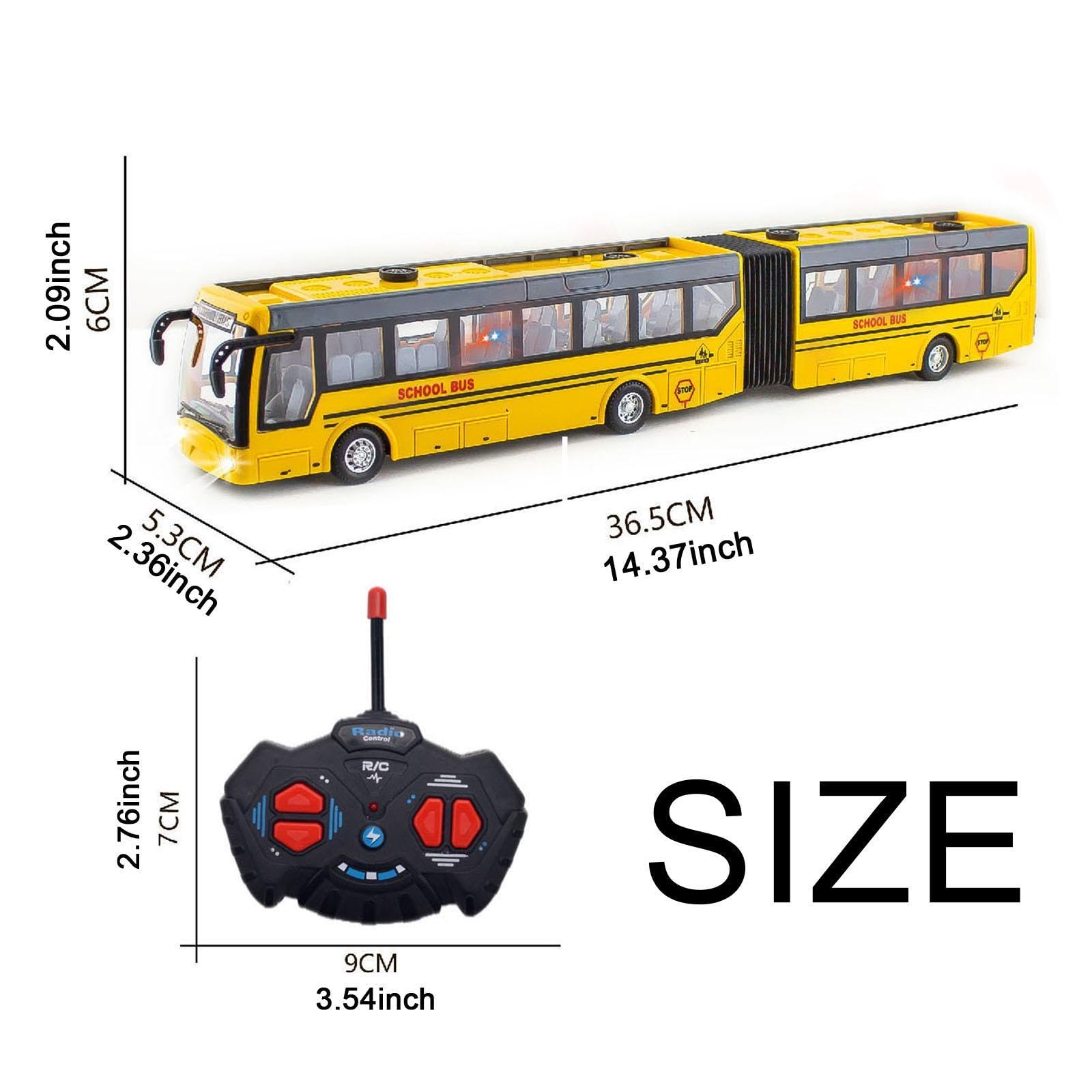 Autobus Scolastico Radiocomandato, Modello in 1:32, Giallo Lungo