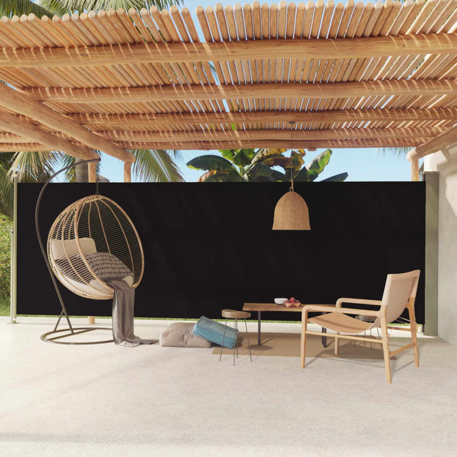 Tenda Parasole Laterale Retrattile Crema - 180x600 Cm, Per Terrazzo, Giardino, Patio, Resistente UV - Foto 10