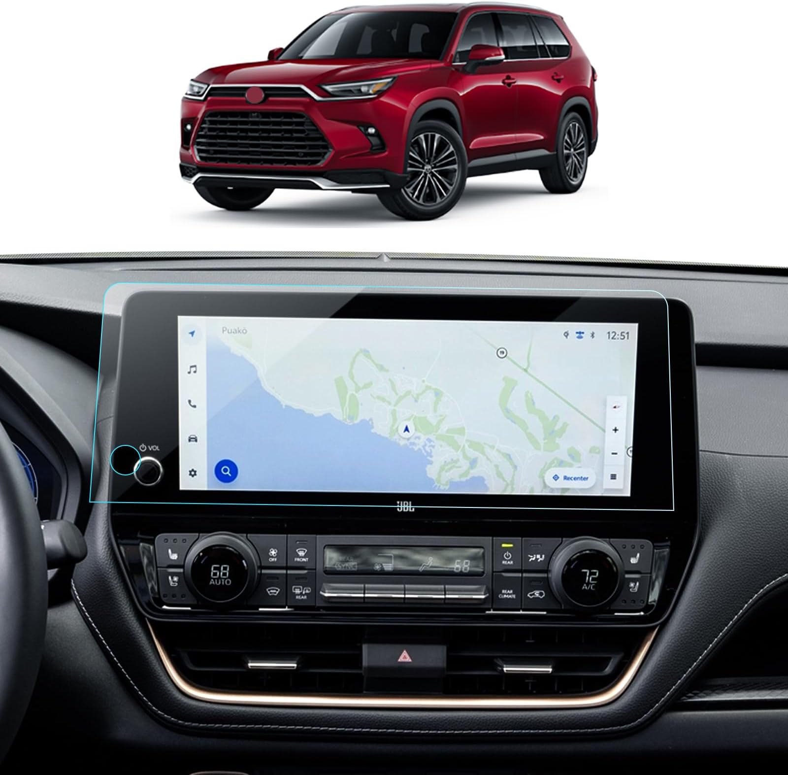 Amazon.com: LANTU 2PCS Car Nano Screen Protector for 2024 Toyota Grand ...