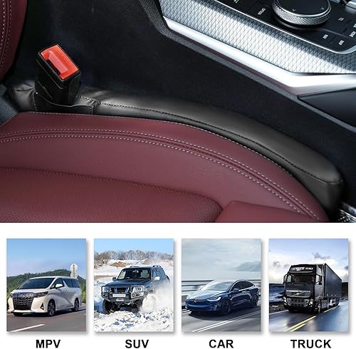 Miniatura 6 de MATT SAGA Relleno de espacio para asiento de automóvil, material de cuero altamente resistente, bloqueadores de tapones de hendidura para llenar el