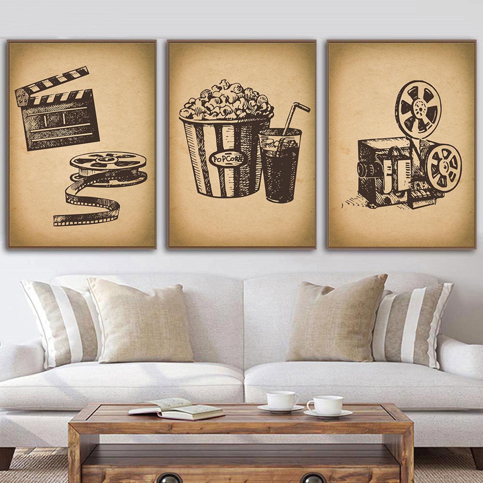 Affiches vintage cinéma pour créer un coin cinéma rétro dans le salon