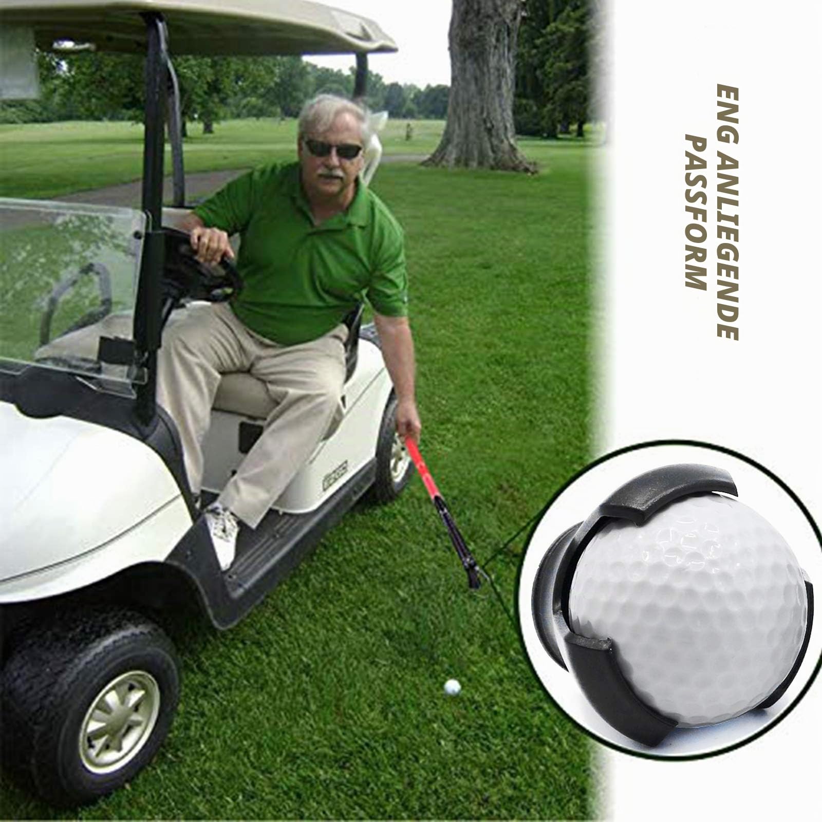 prowithlin Golf Ball Retriever, 6/9ft Edelstahl Teleskop Golfball Retriever für Wasser mit Golfball Grabber für Putter, Golf Zubehör, Geschenke für Golfer Länge (9ft)