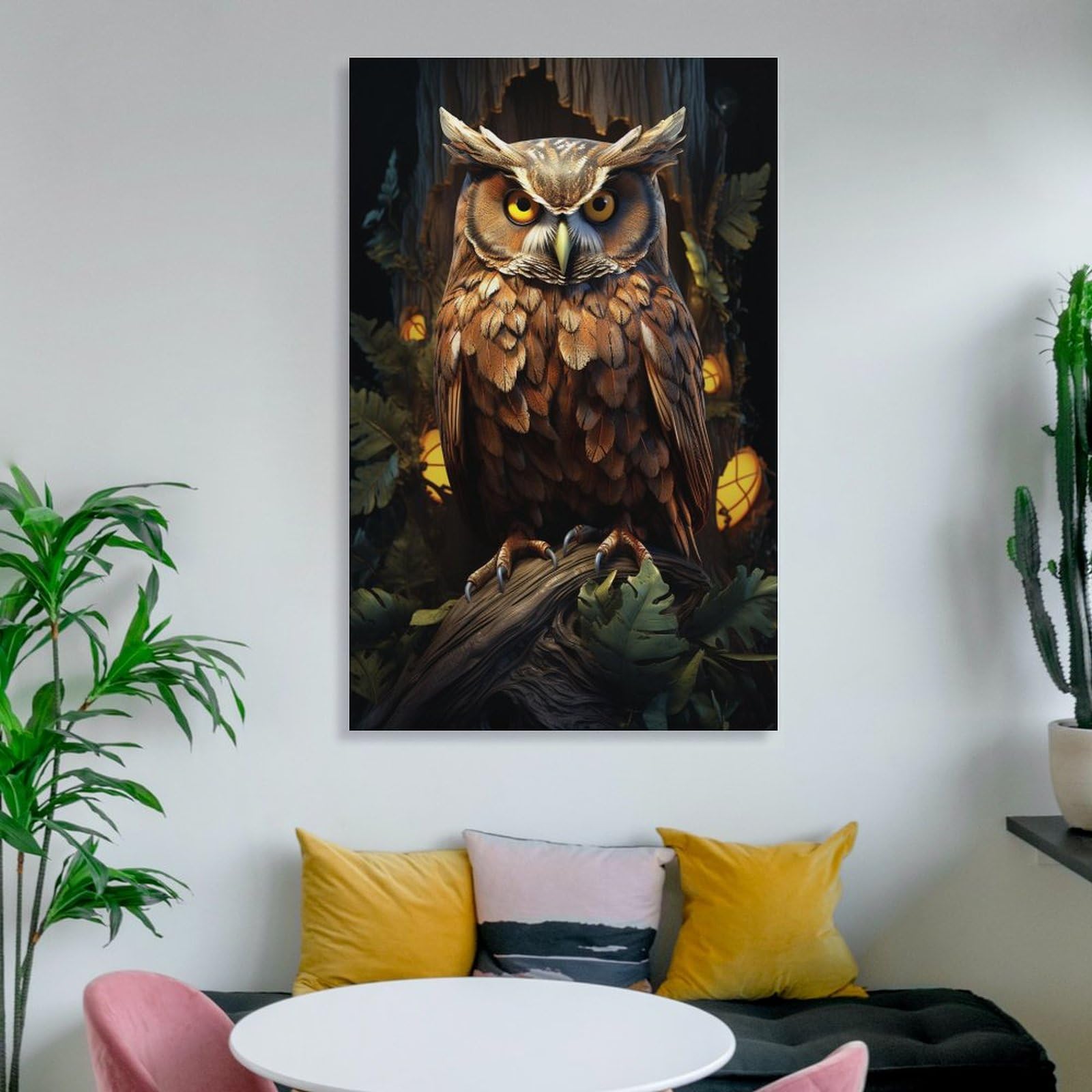 NAN Wind Leinwandbild-Set Mit Eule & Fuchs – 3-teilig, 30,5 X 40,6 Cm, Für Wohnzimmer & Schlafzimmer