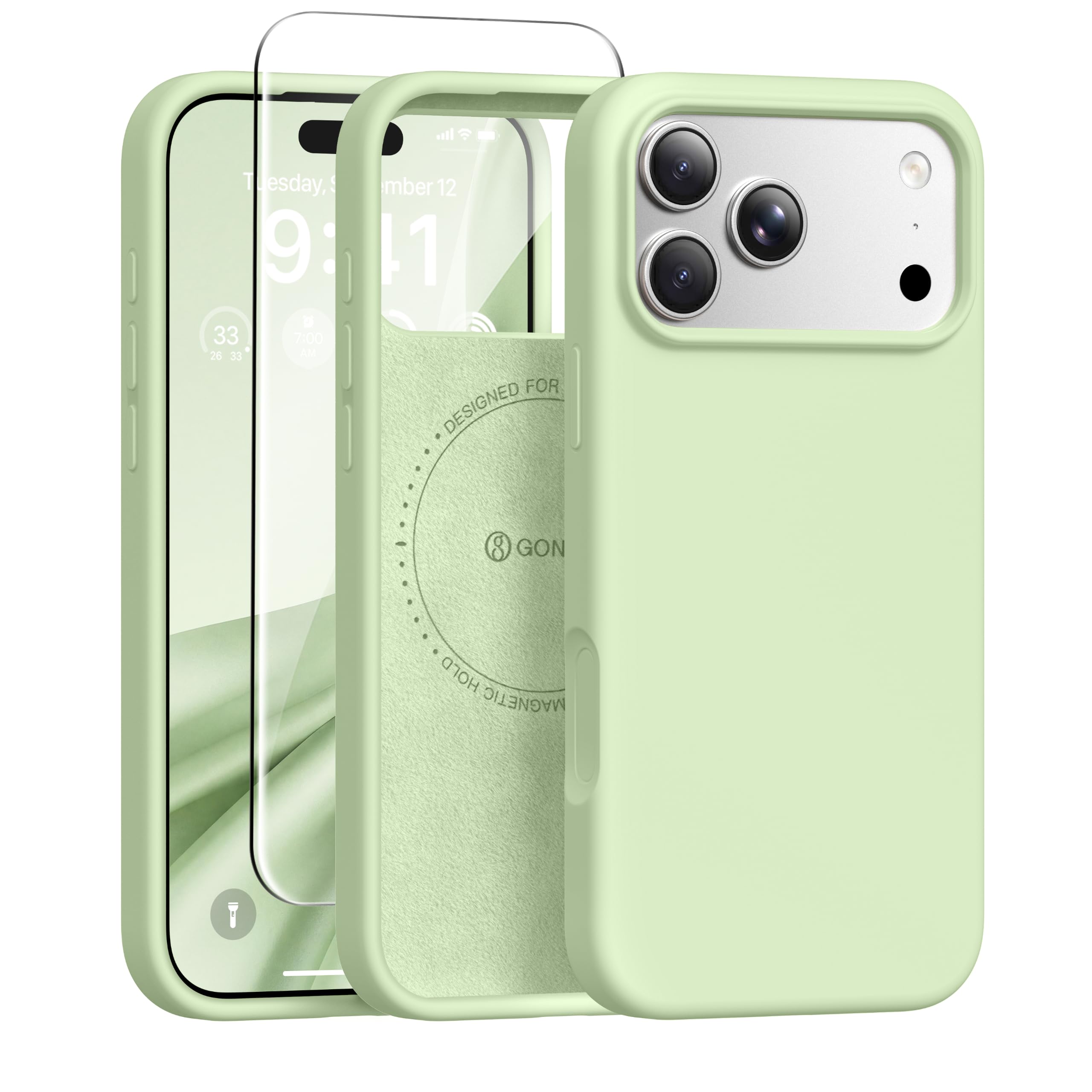 GONEZ for iPhone 18 Pro Max Case/iPhone 17 Pro Max Case, Green
