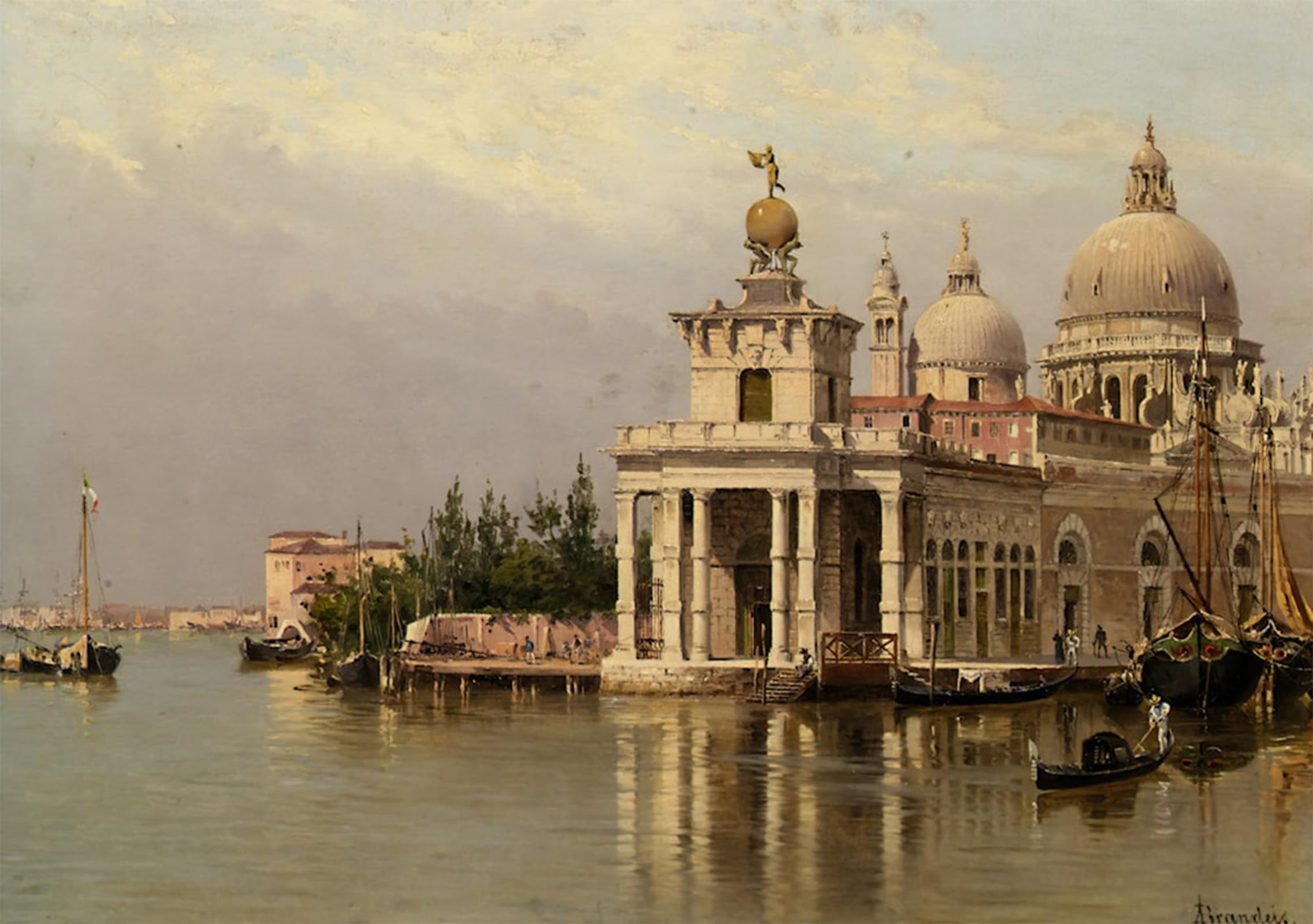 ARTXLXXBN Famous Prints Artwork Pictures Poster Painting Art Santa Maria Della Salute by Antonietta Brandeis Artwork Landscape Pictures for Home Decor 60x90cm