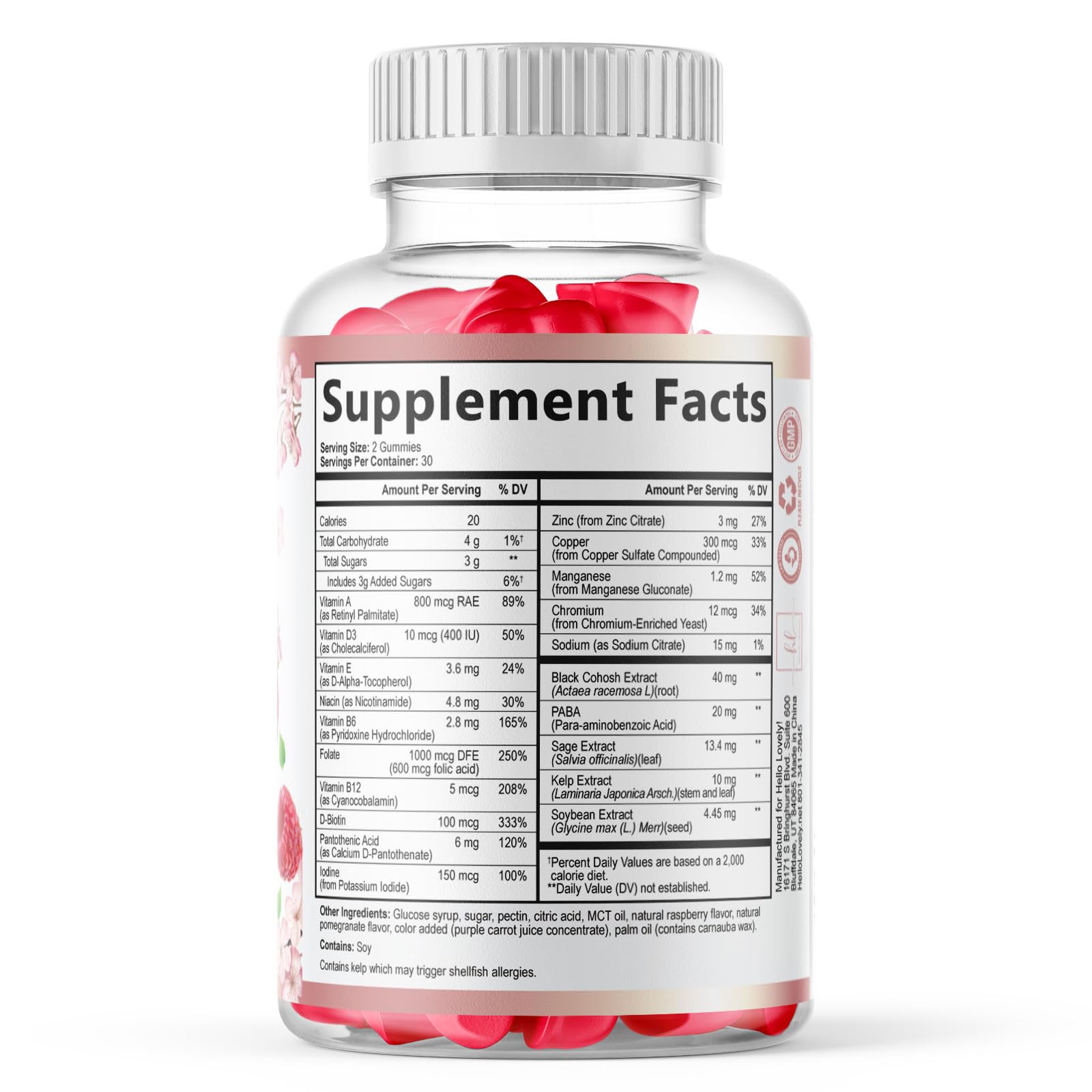 Menopause Supplements for Women - Complete Women's Menopause Relief Gummies with Black Cohosh for Natural Mild Hot Flashes & Night Sweats Support - Female Menopause Gummy Supplement - 60 Gummies — Amazon image 9