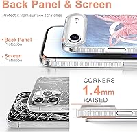 Vista 588 de I-MGAE-IN-AR - Funda diseñada para iPhone 12 y 12 Pro, diseño de mariposa plateada brillante, funda protectora de poliuretano termoplástico, suave