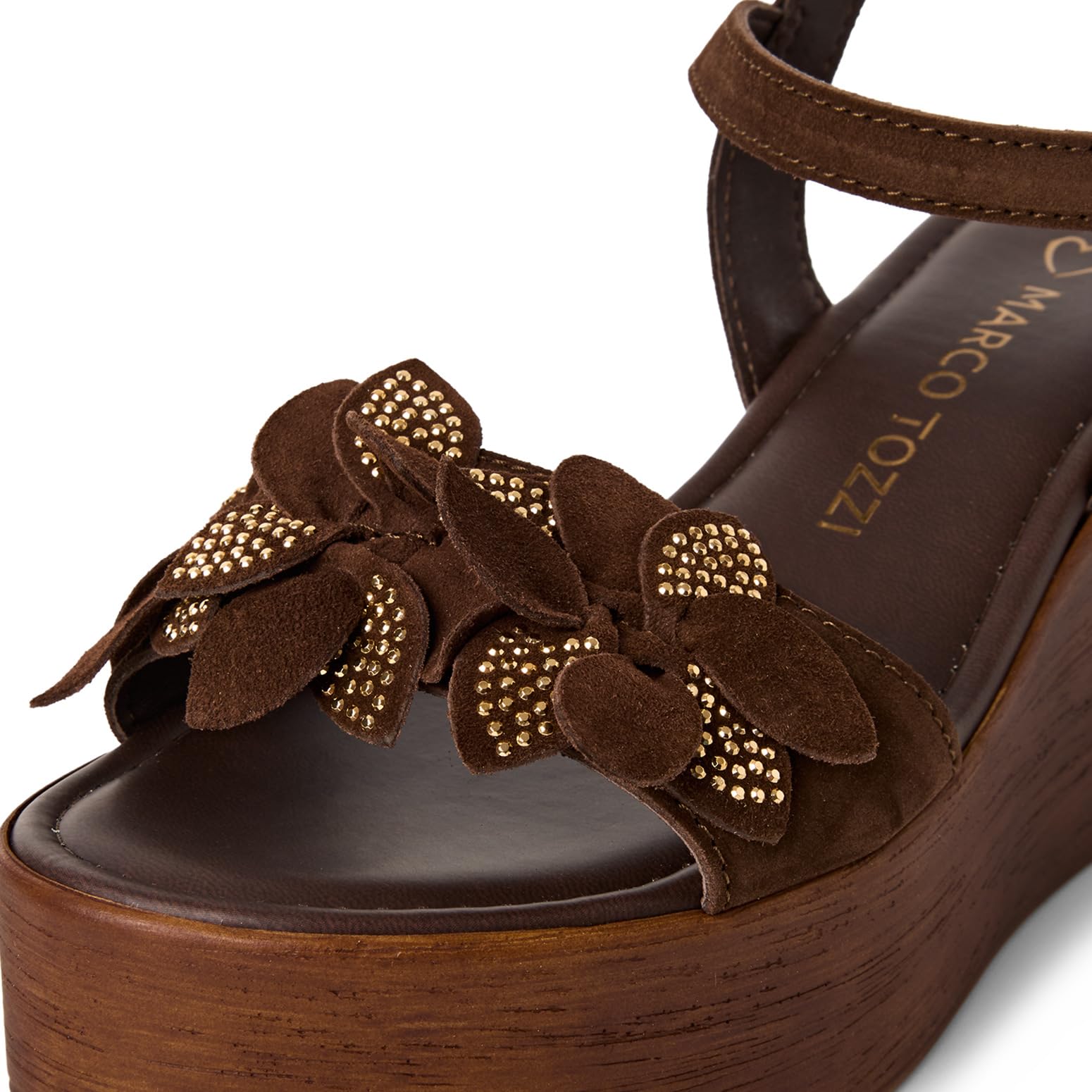 MARCO TOZZI Damen Sandale weiches Feel Me Fußbett Leder Modern