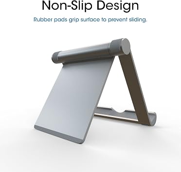TechMatte Multi-Angle iPad Pro Stand-Aluminum Desktop Tablet Holder (Silver)