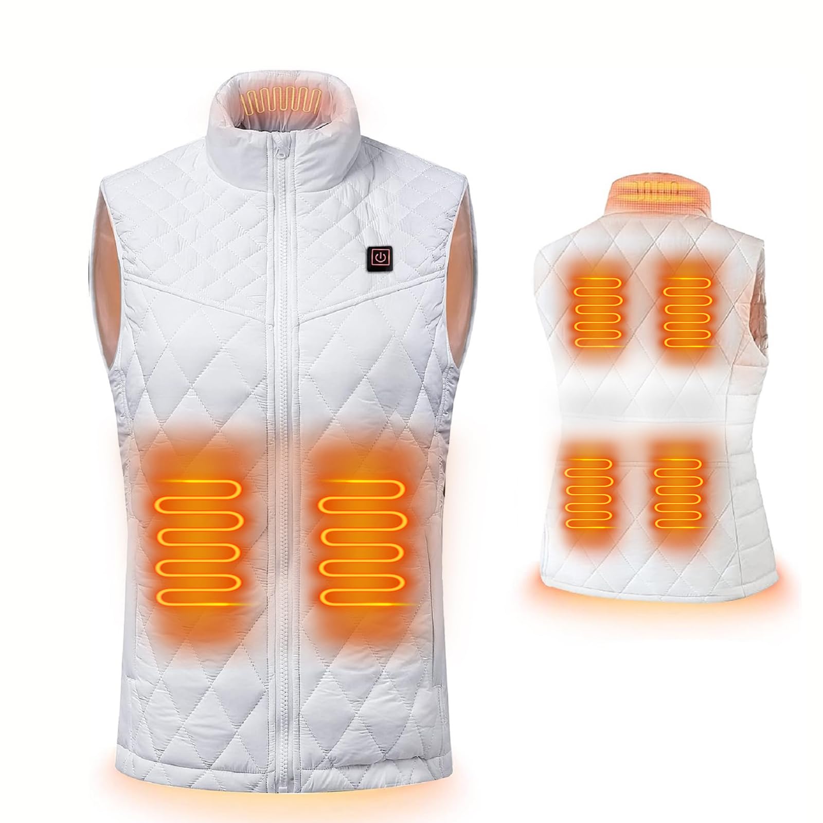 Chaleco Calefactable Hombre Mujer, USB Chaleco Chaquetas Calefactoras con Gran Zonas de Calefacción,3 Niveles de Calor (Pilas no incluidas)