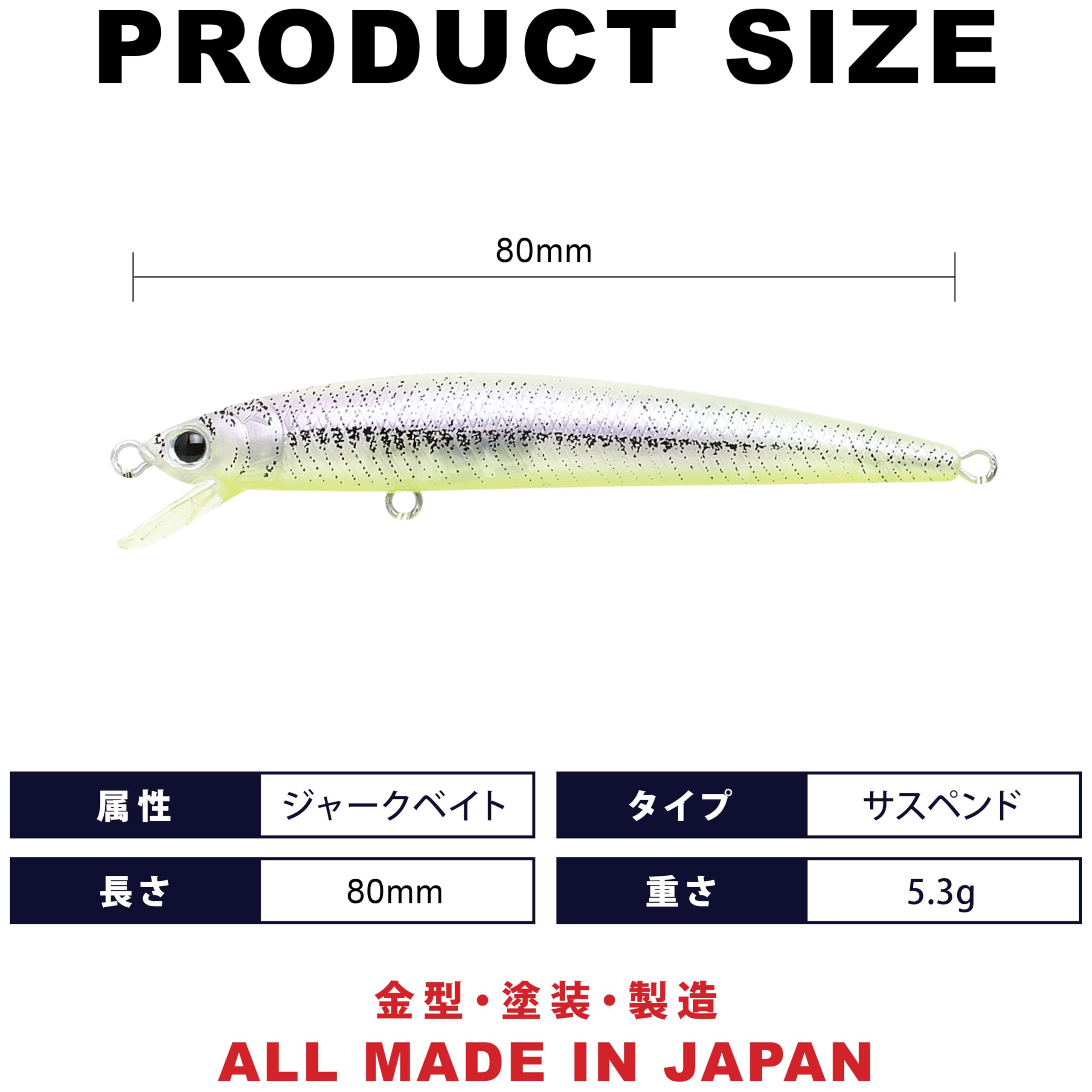 Amazon.co.jp: ラッキークラフト(LUCKY CRAFT) フラッシュミノー 80SP