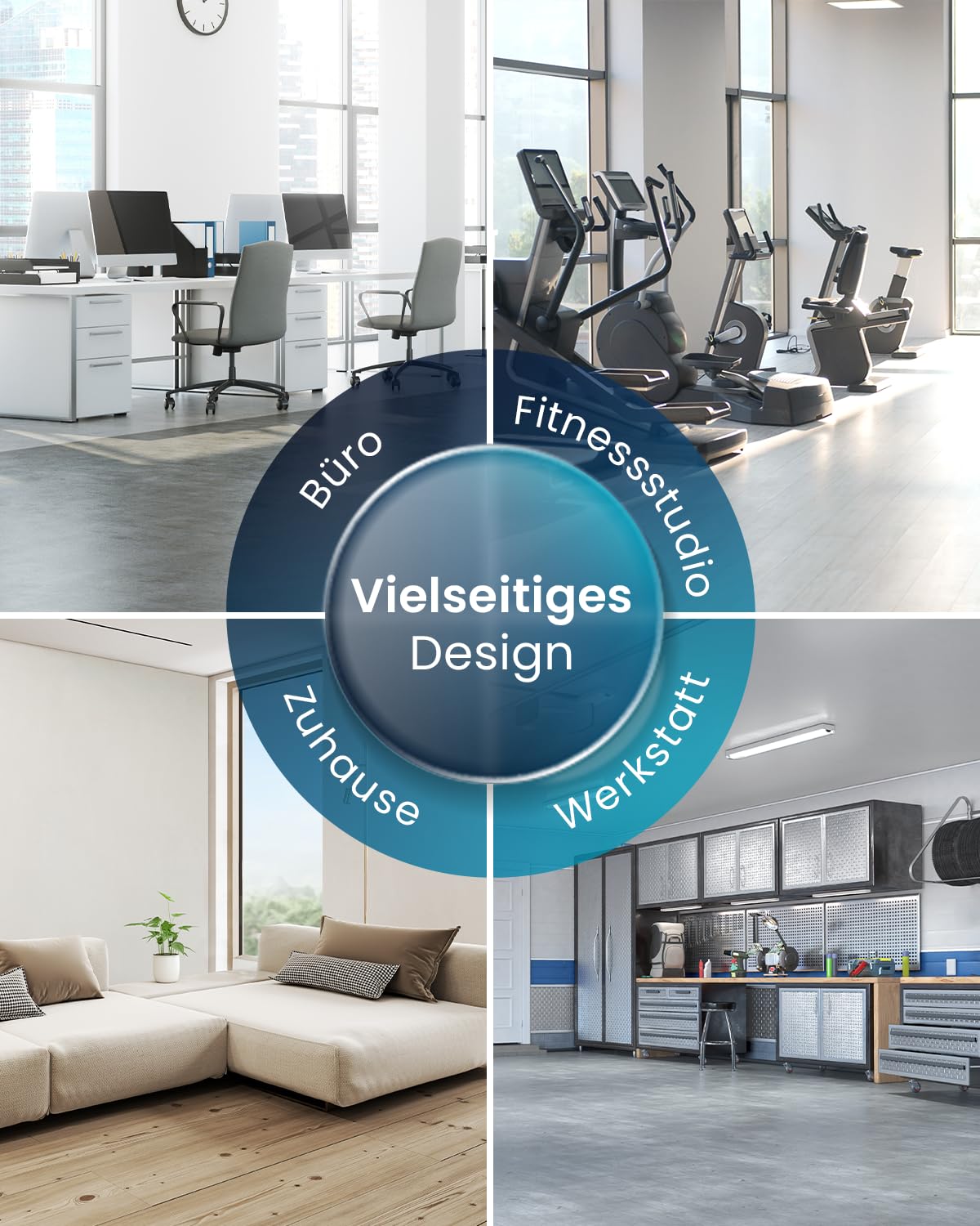 Pro Breeze 30,5 cm Bodenventilator aus Chrom - 50W Ventilator klein mit 3 Geschwindigkeitsstufen, 110° vertikal neigbar - Leistungsstarke Windmaschine für Zuhause, Büro und Fitnessstudio