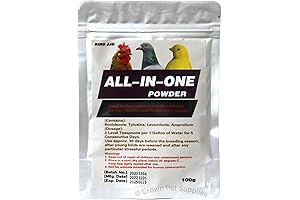 All in One Powder for Pigeons, Canary, Finches, Parakeet, Cockatiels, Parrots, Cage...