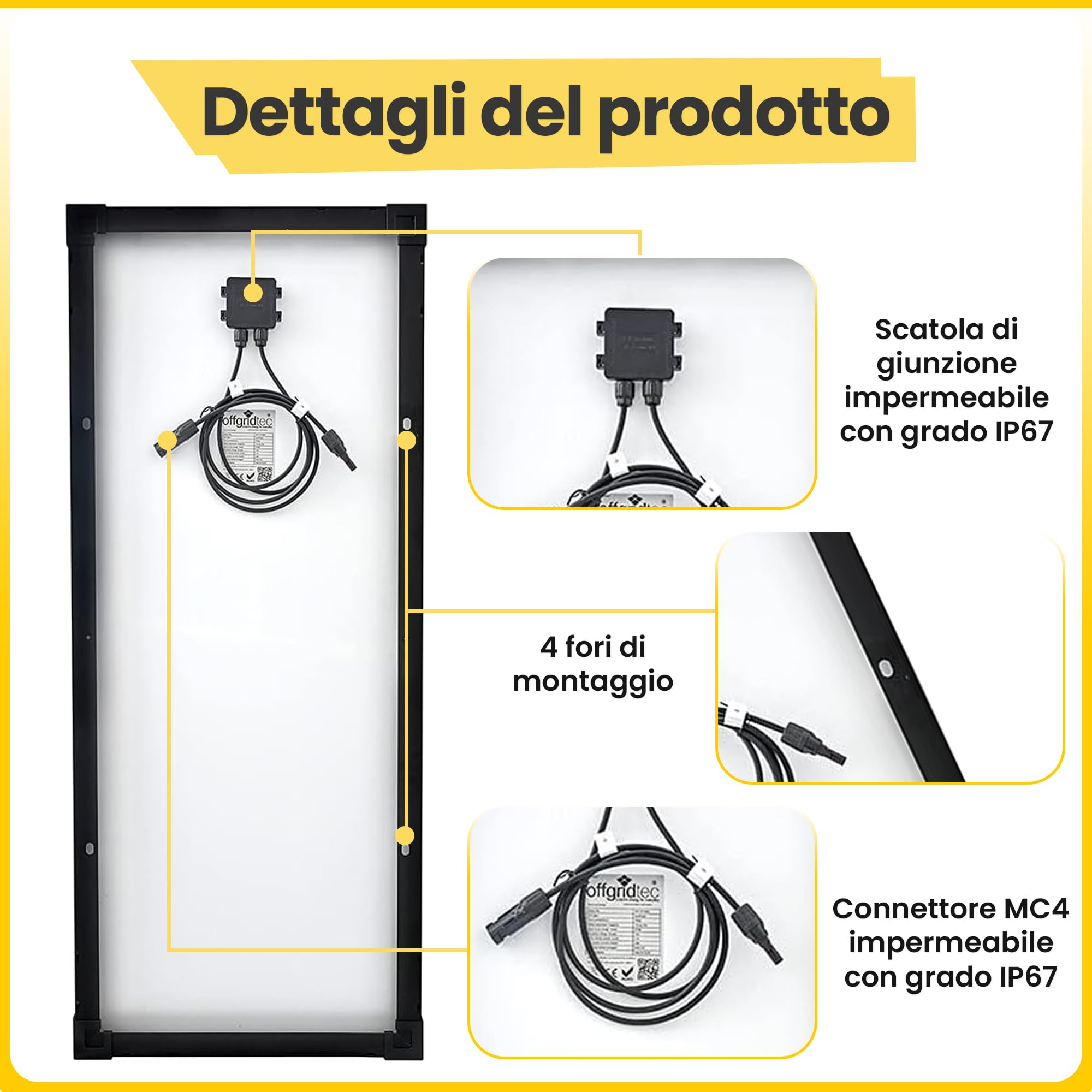 Offgridtec SPR-Ultra-80 Pannello solare High-End SLIM da 80 W 12 V