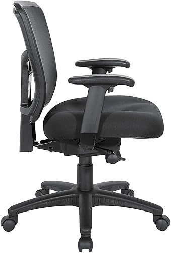 Miniatura 4 de Office Star ProGrid - Silla de oficina con respaldo de malla transpirable con soporte lumbar integrado y brazos acolchados de altura ajustable, tela