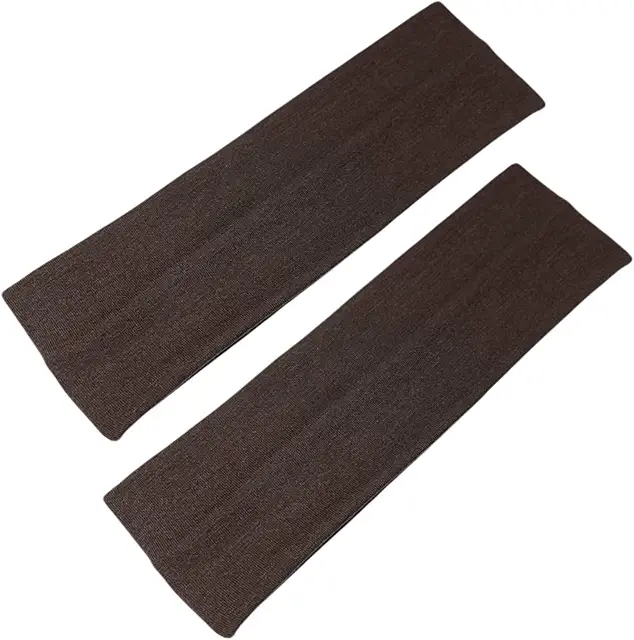 WESTEND CHOICE 7cm Wide Brown Headbands 2 Pack - Stretchy Unisex Gym & Yoga Hairbands