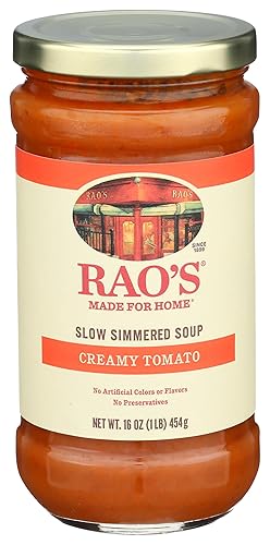 Rao's Homemade Made for Home Creamy Tomato Soup, 16oz, Traditional Italian Heat and Serve Soup, Made with Premium Quality Ingredients - Creamy Tomato - 16 Ounce (Pack of 1)