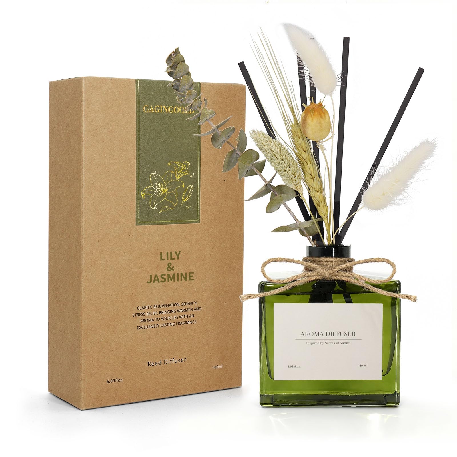 Eleganter blumiger Schilfrohr-Diffusor – Jasmin- und Lilienduft für Zuhause, Büro oder als Geschenk.