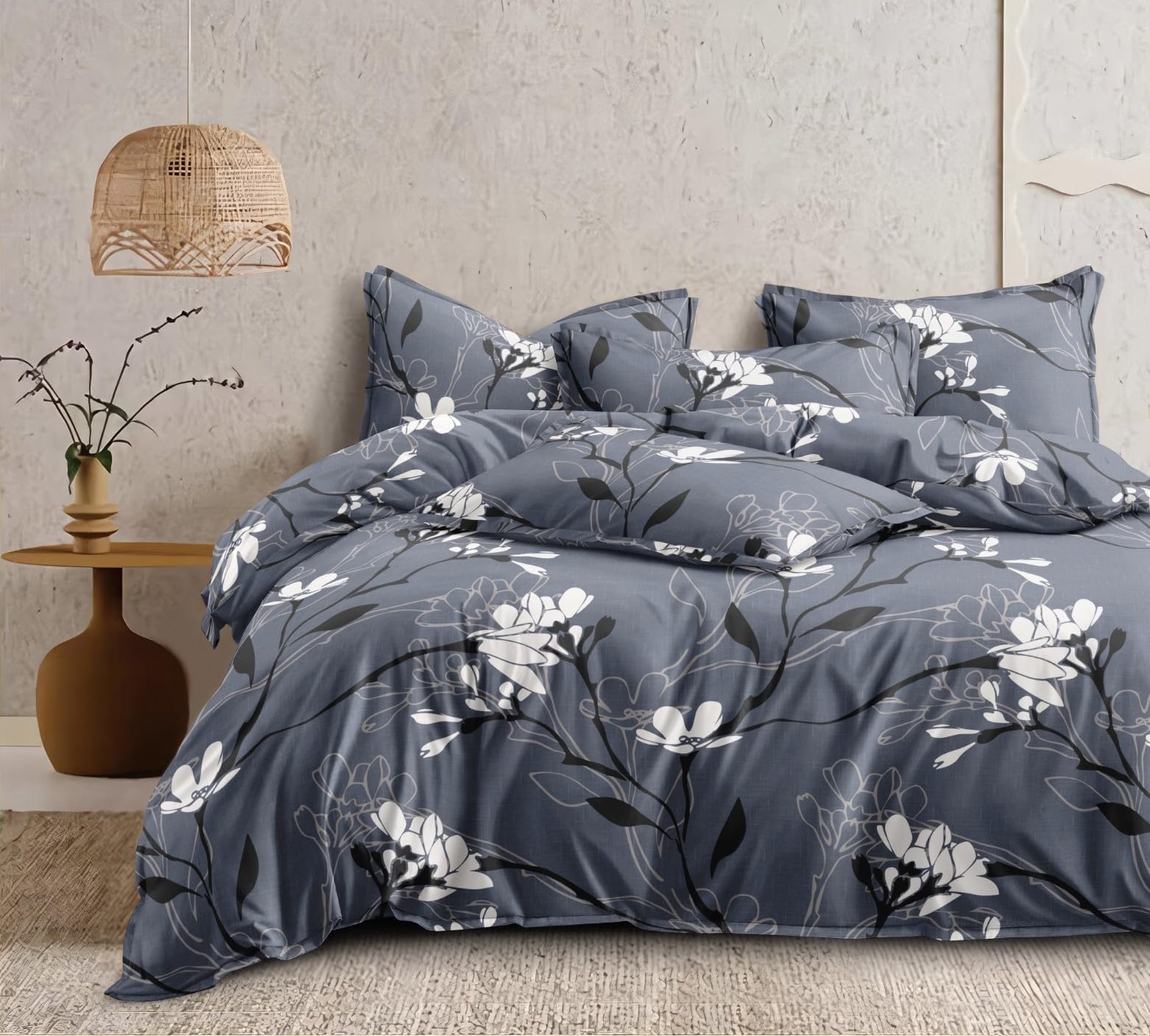 Amazon Brand - Umi Super Soft Brushed Microfiber Cotton King Size Bedsheet With Pillow Covers, Super Soft, Breathable, Shrinkage (Pack Of 3 Piece Set)|108X108(Inches, 274X274(Cm, 144 Tc, Grey,Black) (B0CWVJTTHZ) Amazon Price History, Amazon Price Tracker