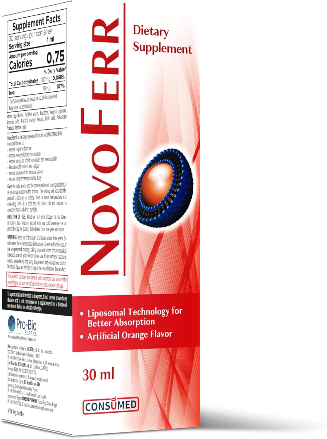 Novoferr - CONSUMED-RX Healthcare - Iron Supplmentation Oral Drops 30Ml ...