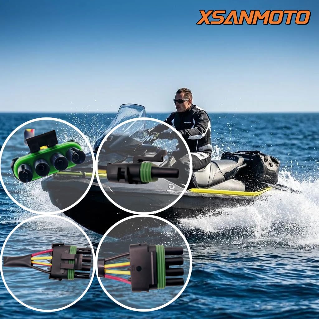 Voltage Regulator Rectifier 4 Wires 12V Compatible with Sea‑Doo GS 1997‑2001 GSI 1997 GTI 1997‑2005 GTS 1997‑2001 Replace OEM 278001239 278001056