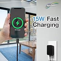 Vista 5 de BoxWave Cargador compatible con Freestyle Libre Reader - Cargador de pared directo (15 W), carga rápida tu dispositivo con cable integrado de 3 pies